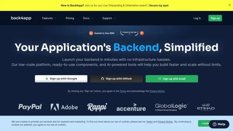 Back4app screenshot
