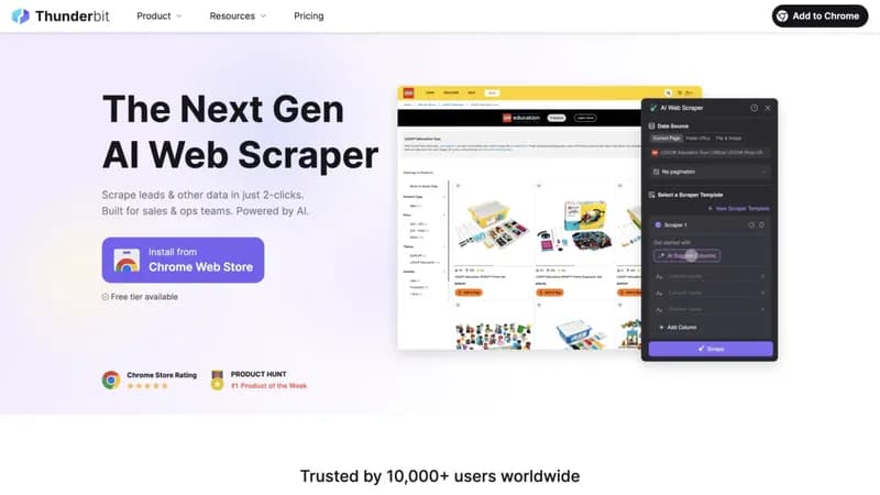 Thunderbit screenshot