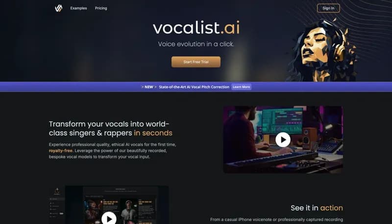 Vocalist.ai screenshot