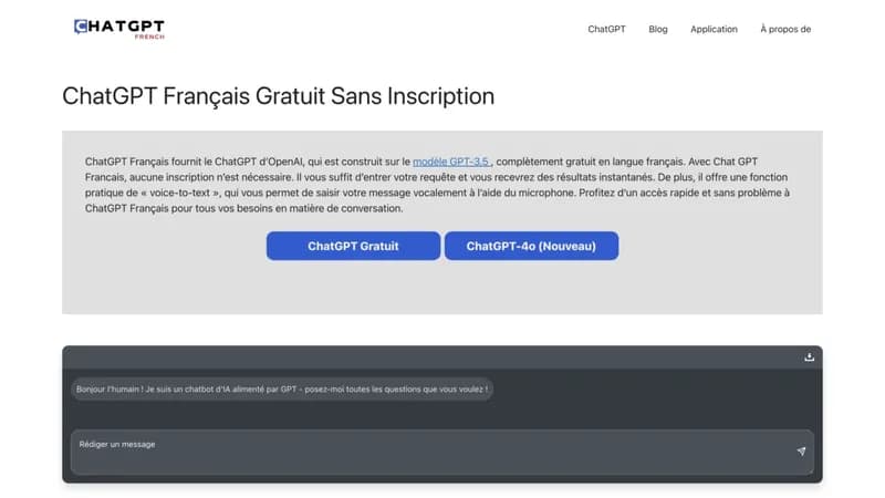 ChatGPT Français screenshot