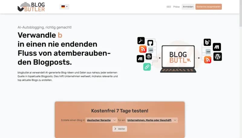 blogbutler.ai screenshot