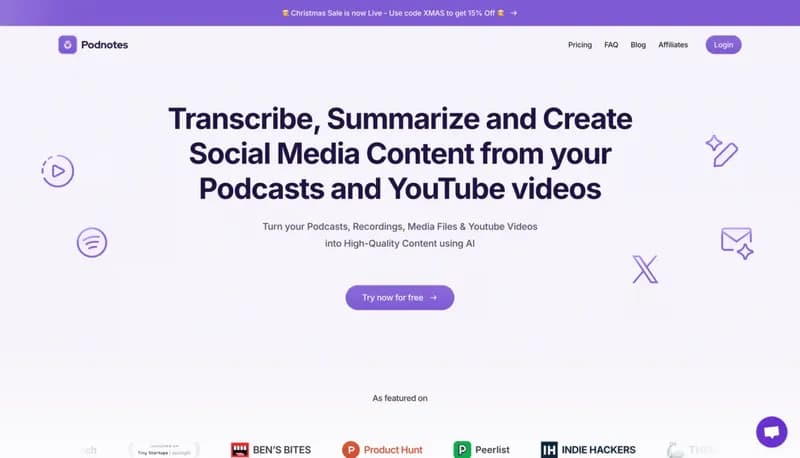 Podnotes screenshot