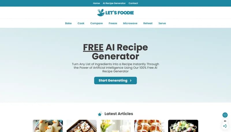 AI Recipe Generator screenshot