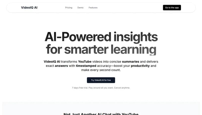 VideoIQ AI screenshot