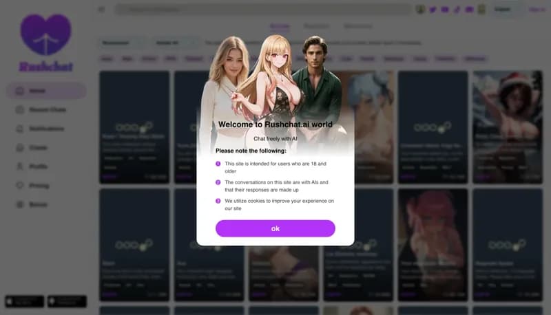 Rushchat.AI screenshot