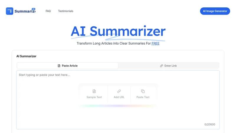ai summarizer website