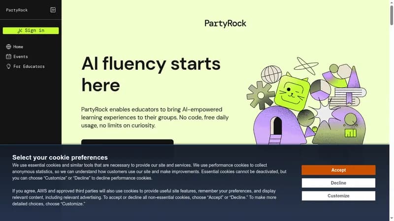 partyrock website
