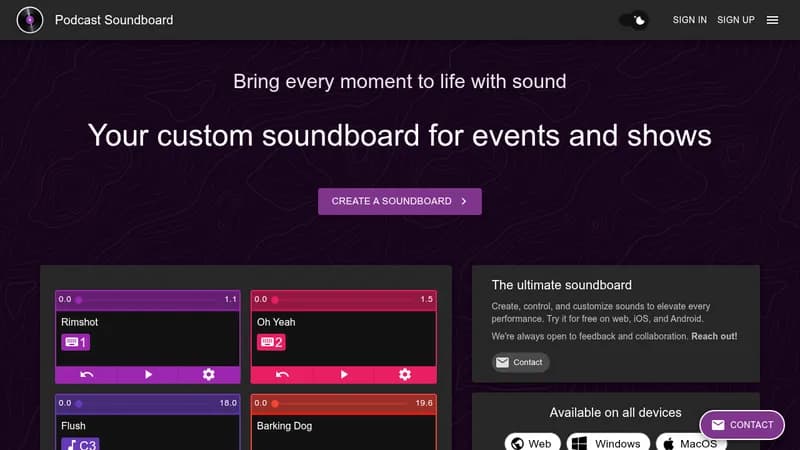 podcast soundboard website
