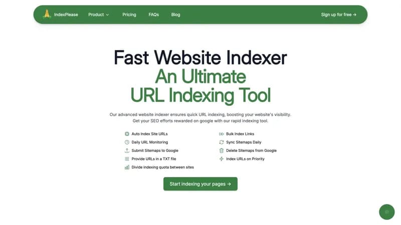IndexPlease screenshot