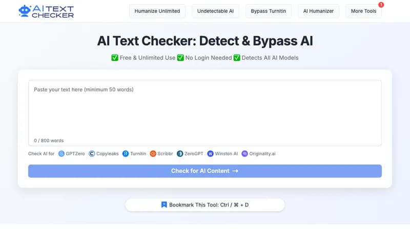 AI Text Checker screenshot