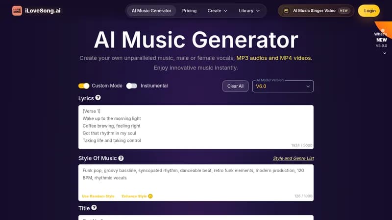 ilovesong.ai website