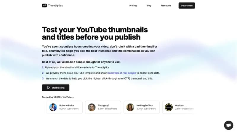 Thumblytics screenshot