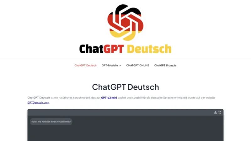 ChatGPT Deutsch screenshot