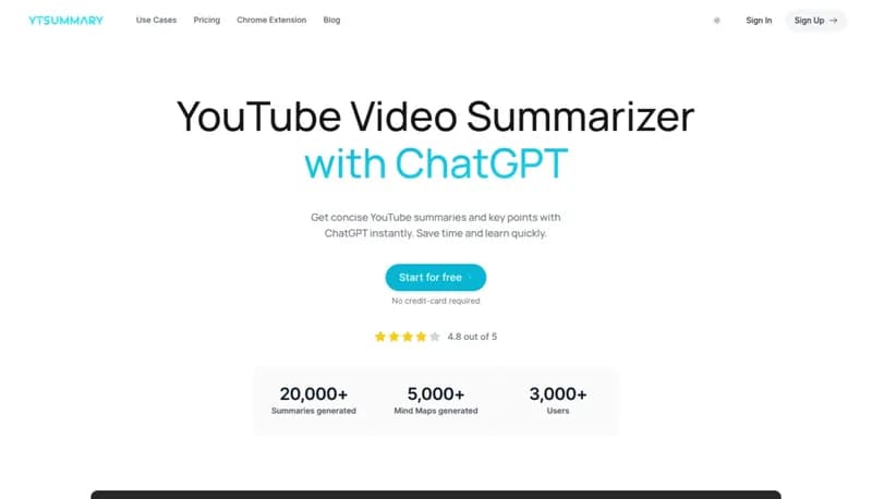 YTSummary screenshot