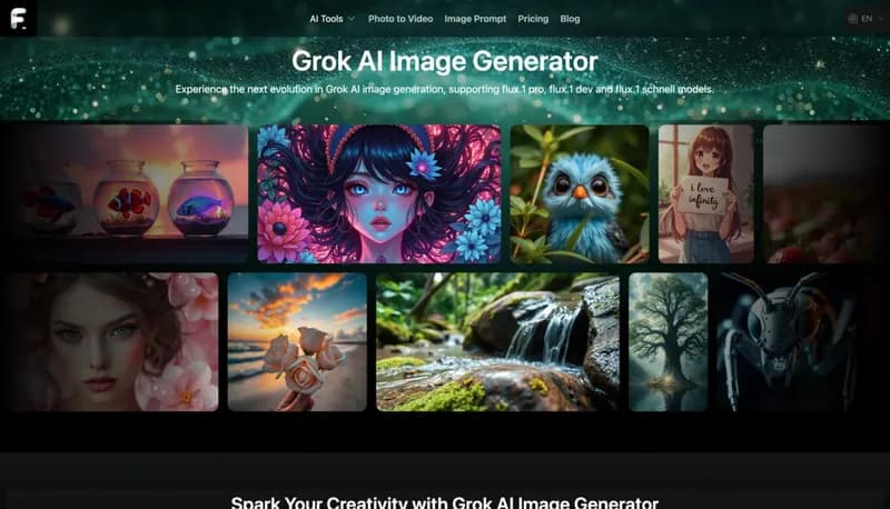Grok AI Image Generator screenshot