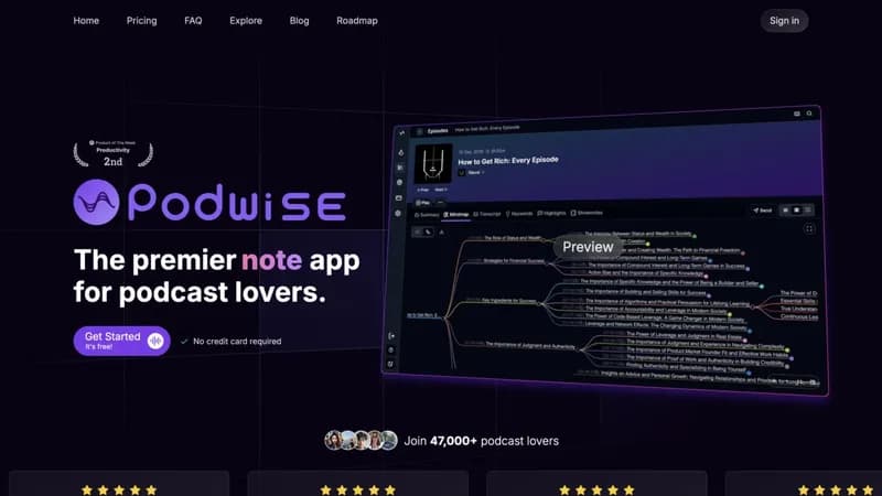 Podwise screenshot