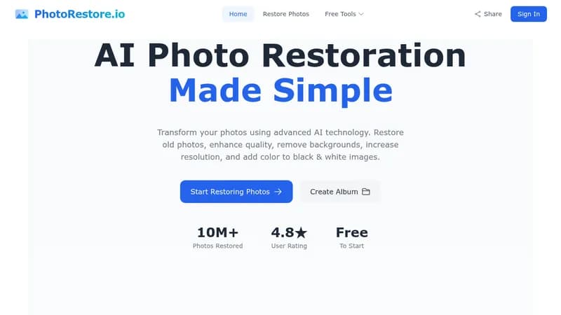 photorestore.io website