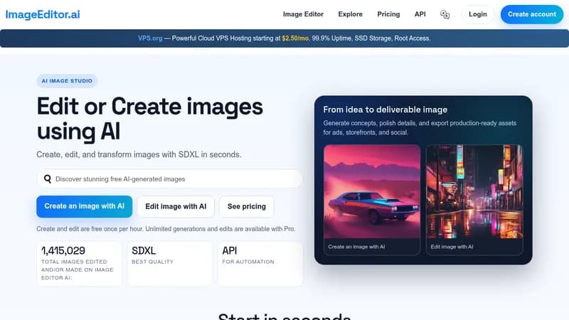 imageeditor.ai website