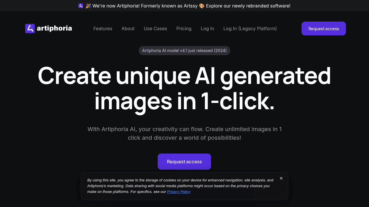 artiphoria ai website