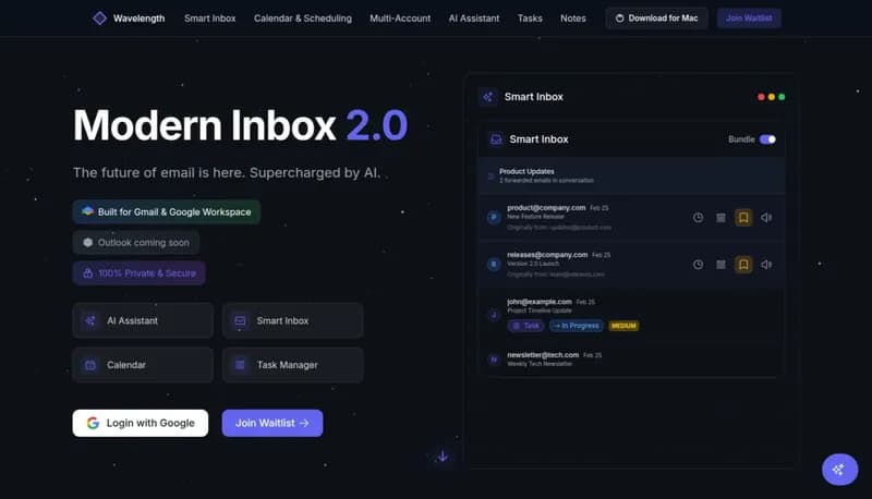 Wavelength Mail screenshot