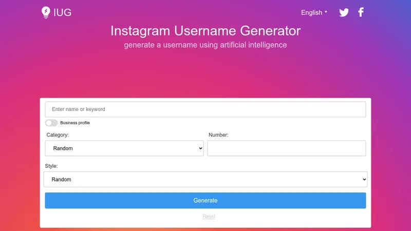 instagram username generator website
