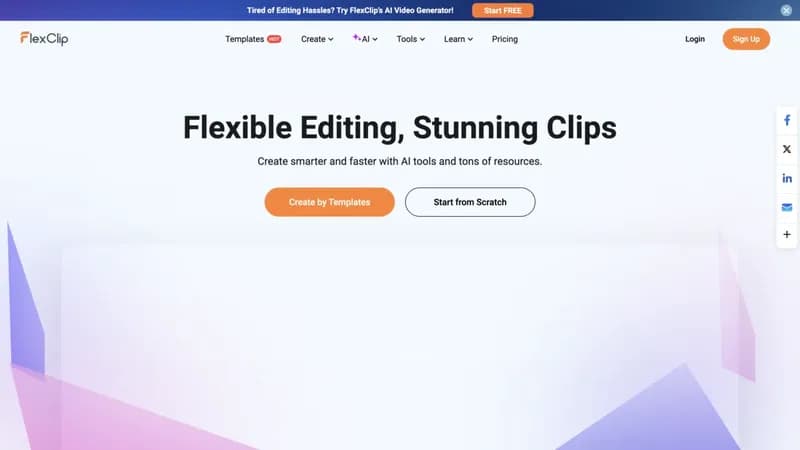 FlexClip screenshot
