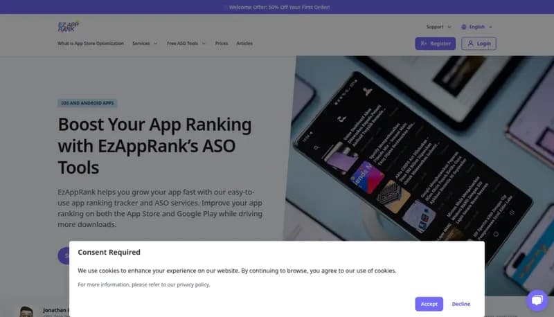 EzAppRank screenshot