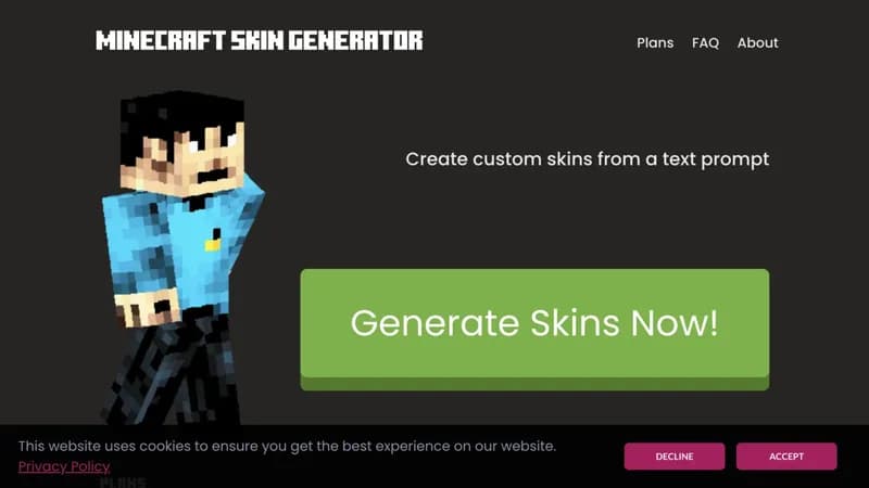 SkinGenerator.io screenshot
