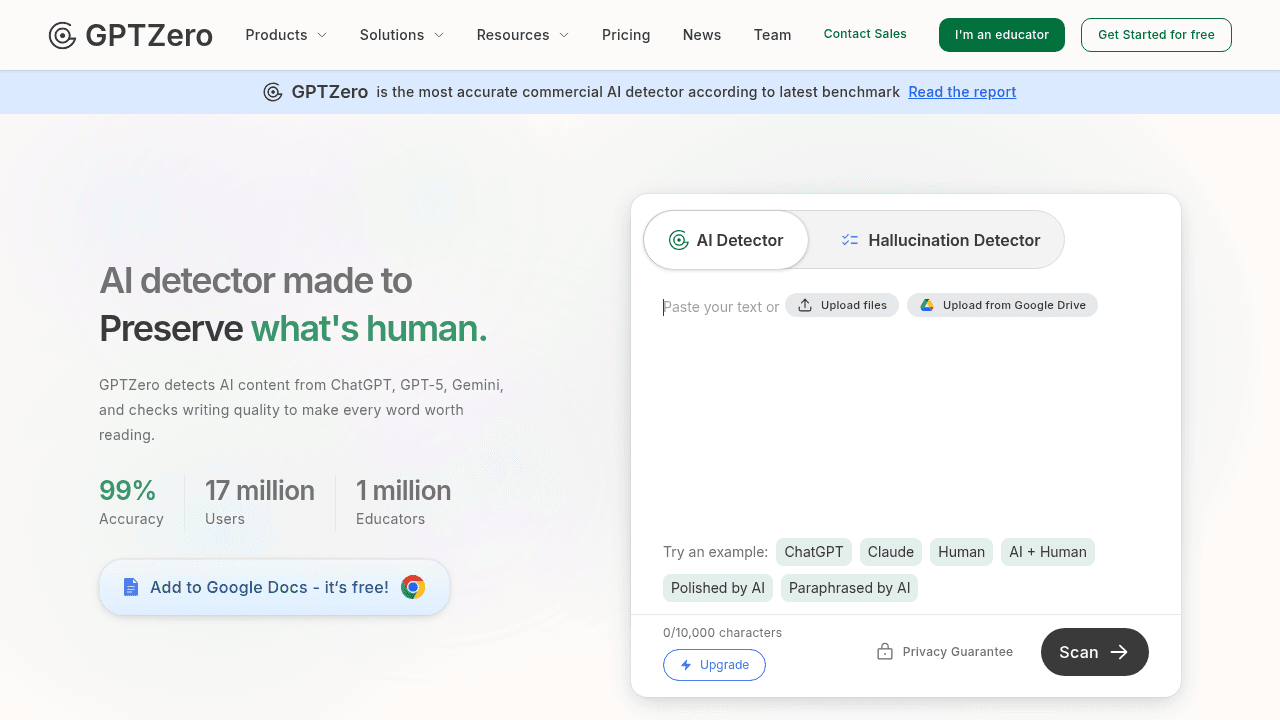 gptzero website