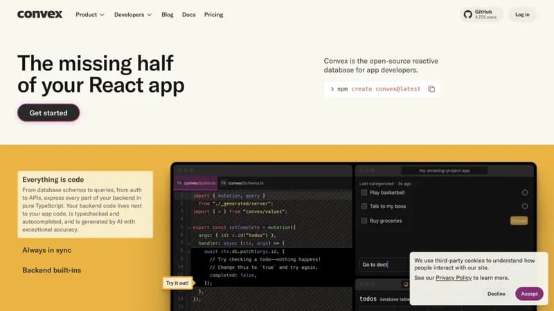 Convex screenshot