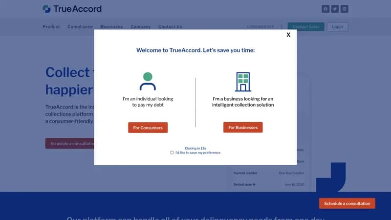 TrueAccord screenshot