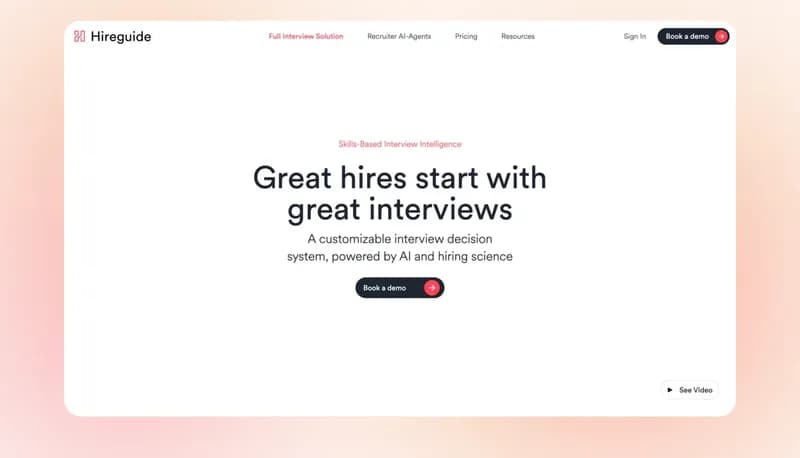 Hireguide screenshot