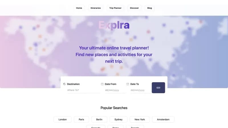 Explra screenshot