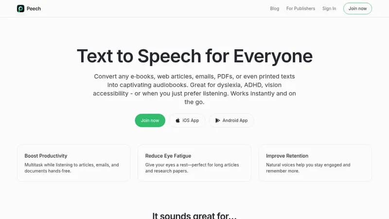 peech website