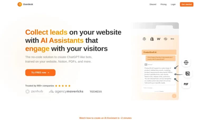 Userdesk screenshot