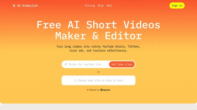 ai video cut website