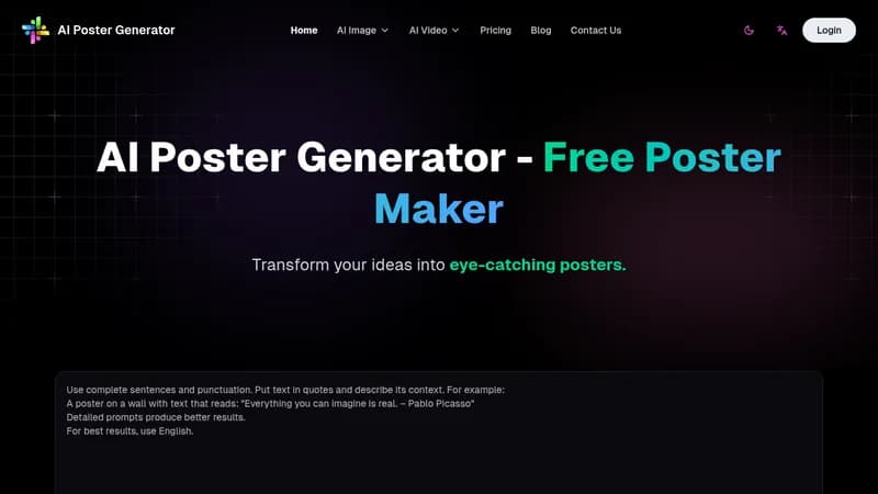 ai poster generator website