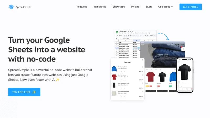 spreadsimple website
