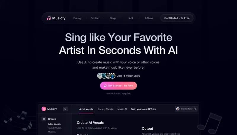 Musicfy AI screenshot
