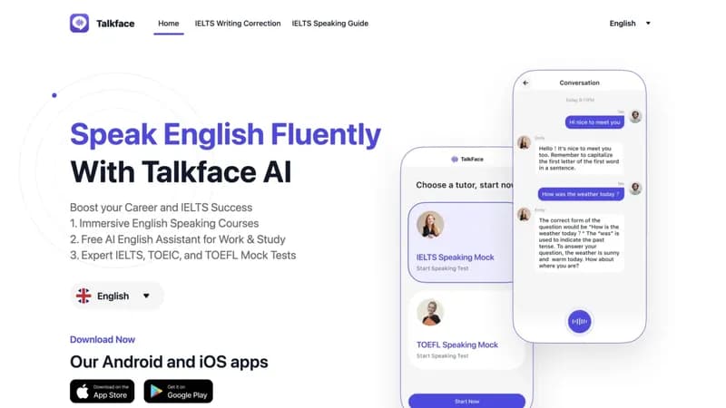 Talkface AI screenshot