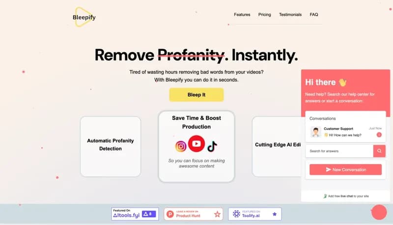 Bleepify screenshot
