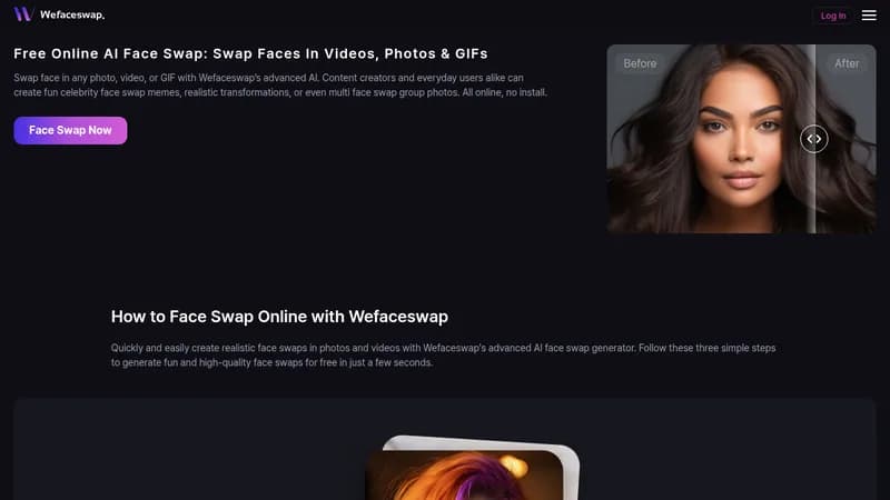 wefaceswap website
