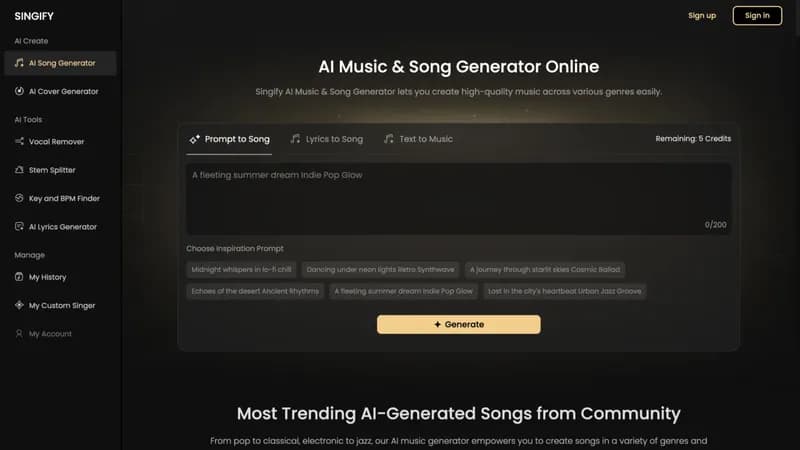 Fineshare Singify screenshot