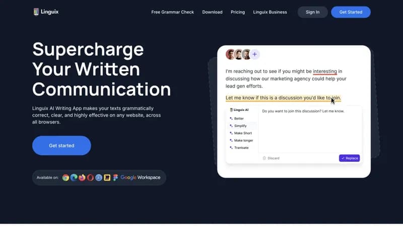 Linguix screenshot