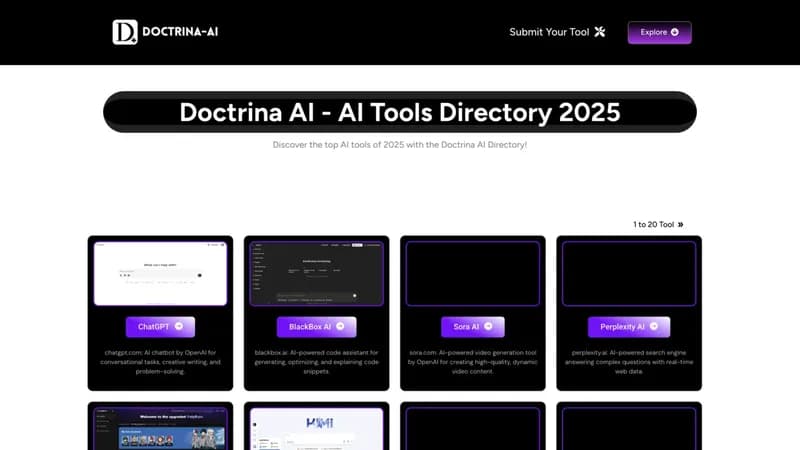 Doctrina AI Directory screenshot