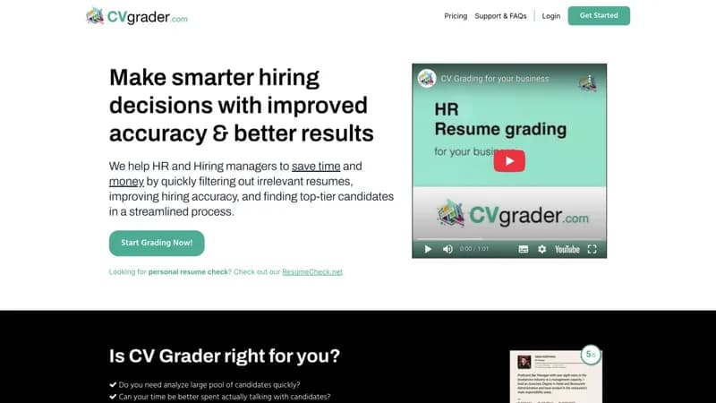 CV Grader screenshot