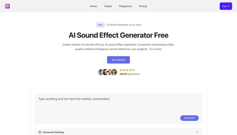 AI Sound Effect Generator screenshot