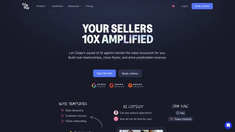 Claap screenshot