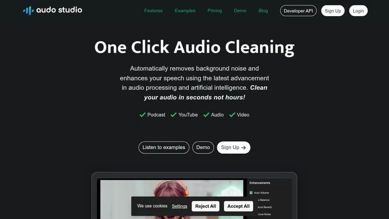 audo studio website