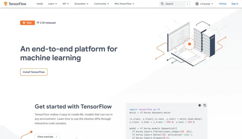 TensorFlow screenshot